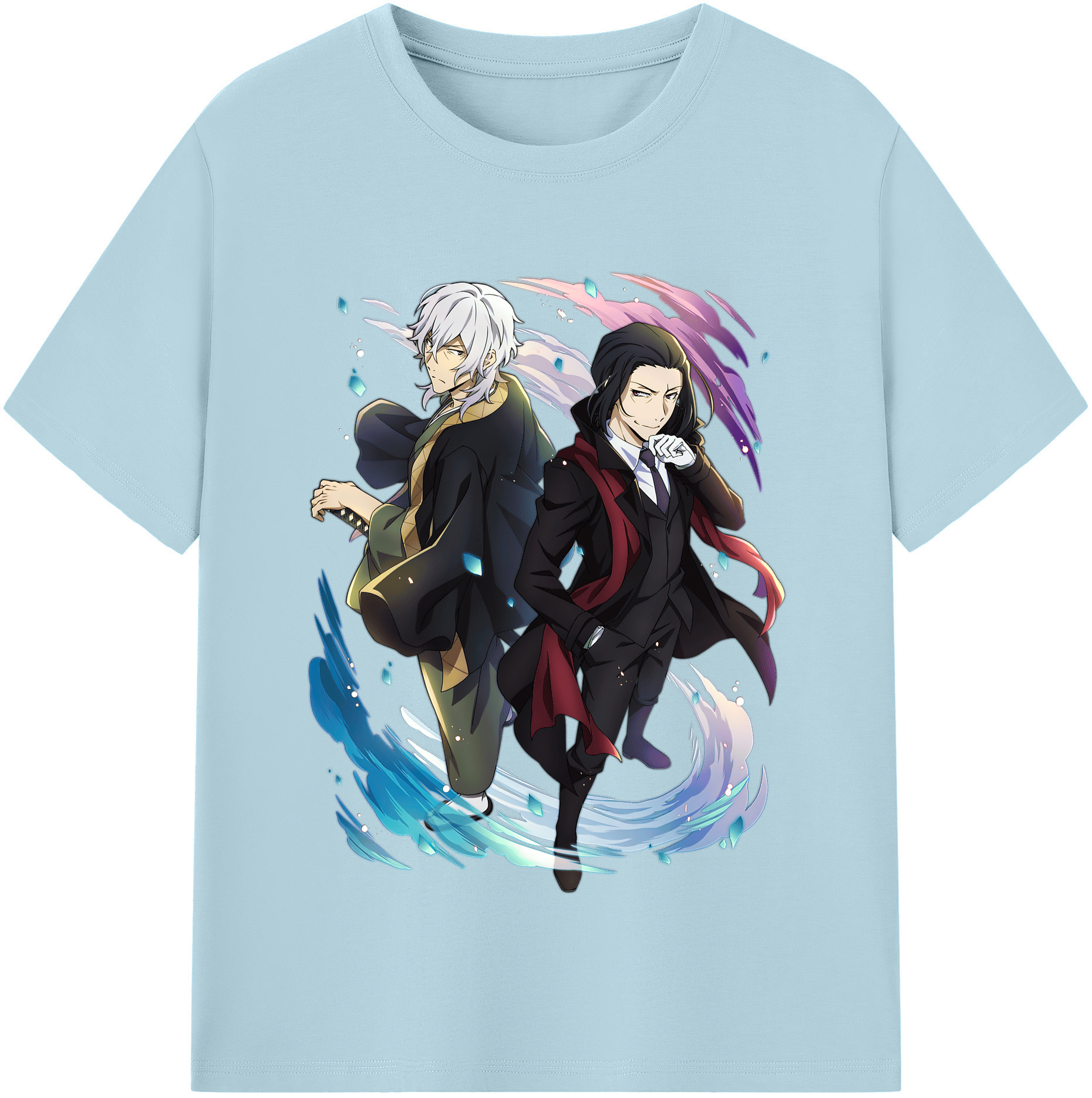 （画像用） 文豪ストレイドッグス Bungo Stray Dogs 綿100％半袖Tシャツ（フロントプリント）